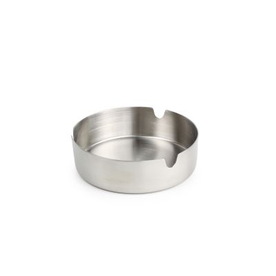 Cendrier rond 9,5xH3cm inox Smoke