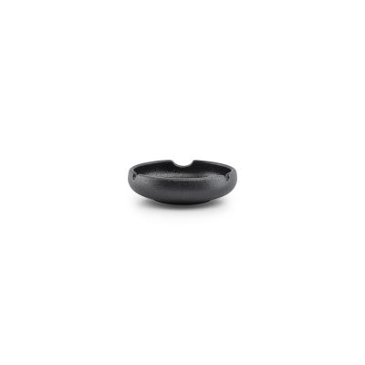 Ashtray 12xH3,5cm porcelain black Smoke