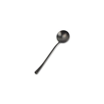 Dessert spoon matte black Revive - set/6