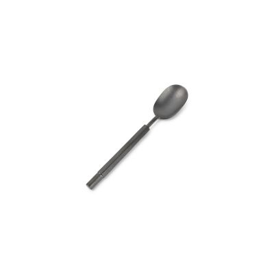 Tea spoon matte black Helix - set/6