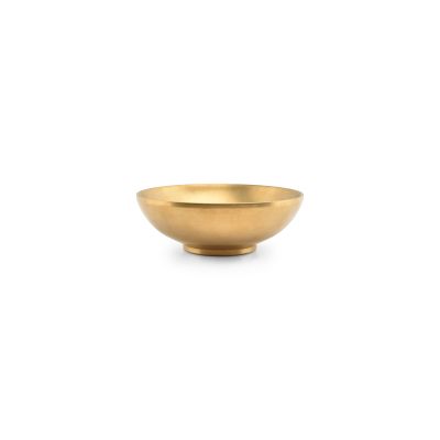 Bowl 20xH7cm double wall vintage gold Host