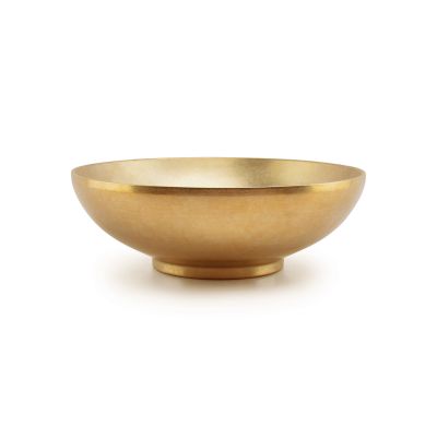 Bowl 24xH8cm double wall vintage gold Host