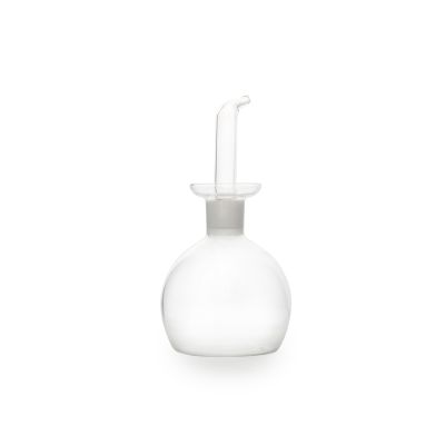 Oil bottle with spout 0.16l round glass