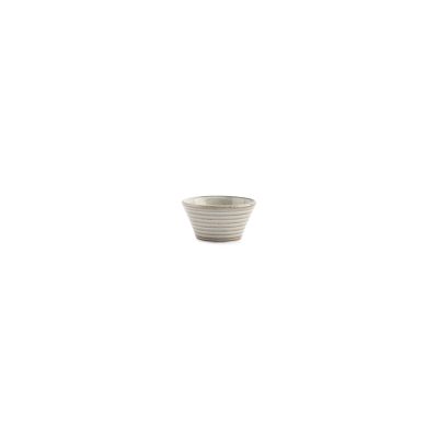 Bowl 8xH4cm conical grey Line