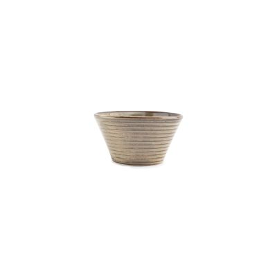 Bowl 15xH8cm conical grey Line