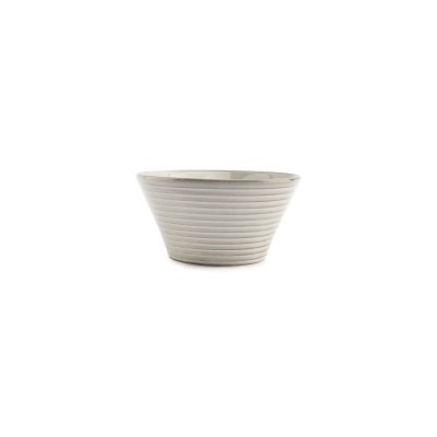 Bowl 18xH9cm conical grey Line