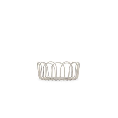 Panier métallique 16xH7cm gris Flores