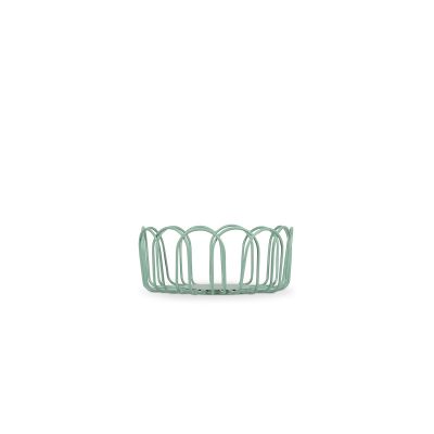 Panier métallique 16xH7cm vert Flores