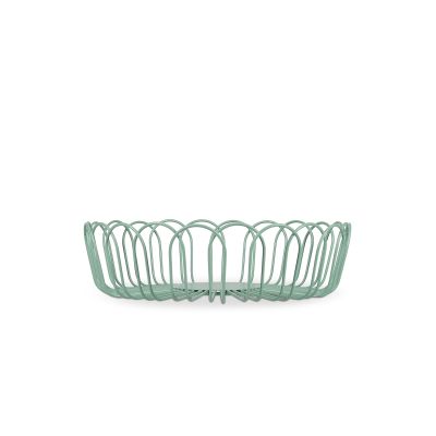 Panier métallique 26,5xH7,5cm vert Flores