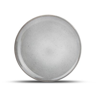 Assiette plate 26cm gris Freckles