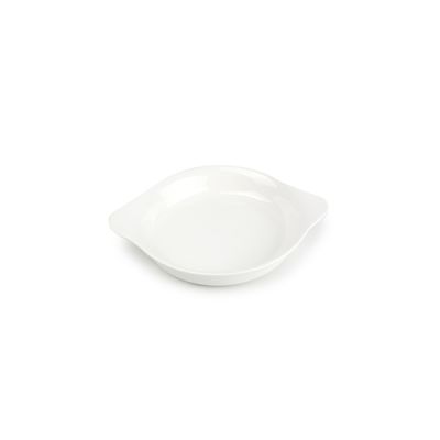 Baking dish 17,5/21,5xH3,5cm white Flavor