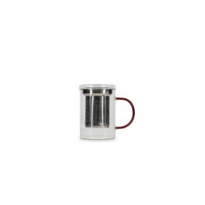 Theebeker 43cl met filter en deksel amber Liv