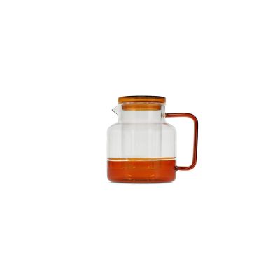 Theepot 95cl met glazen filter amber Liv