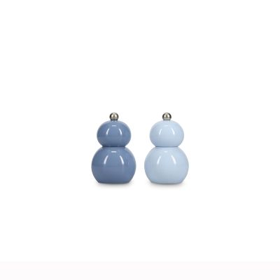 Moulin à poivre ou/sel H12cm bleu Betty - set/2