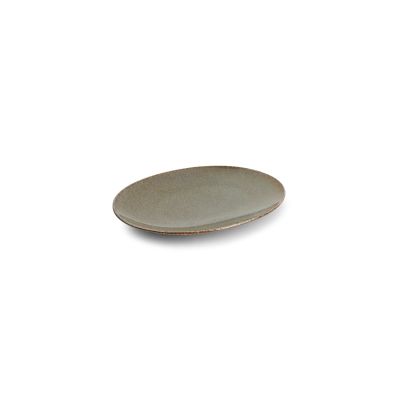 Plat bord 24x17cm groen Cirro