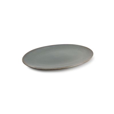 Assiette plate 36x25,5cm vert Cirro