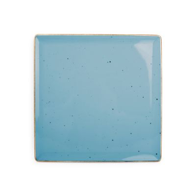 Teller flach 25,5x25,5cm blau Collect