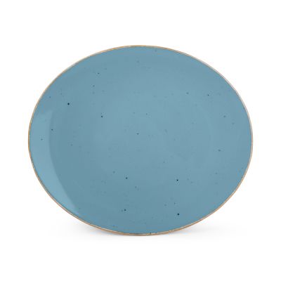 Plat bord 30,5x26cm blauw Collect