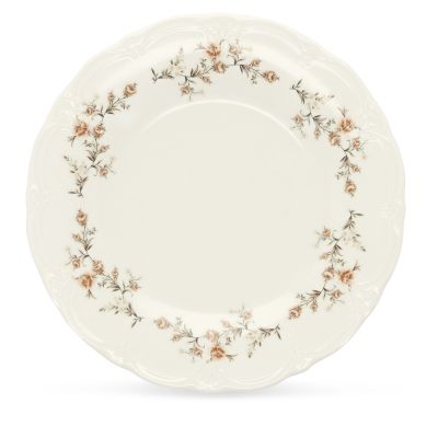 Assiette plate 27,5cm brown flower Retro