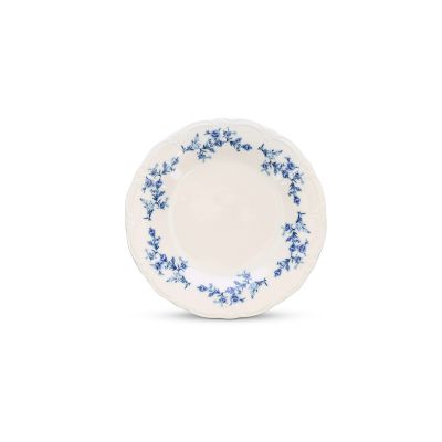Assiette plate 21cm blue flower Retro