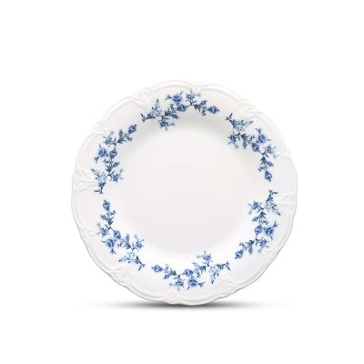 Assiette plate 32cm blue flower Retro