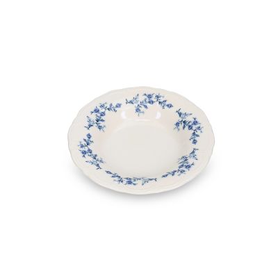 Assiette creuse 23,5/14xH4cm blue flower Retro