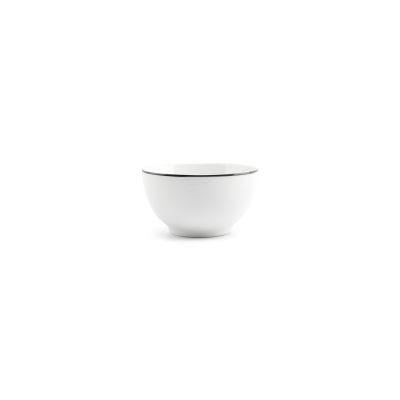 Kom 14xH8cm black rim Basic White