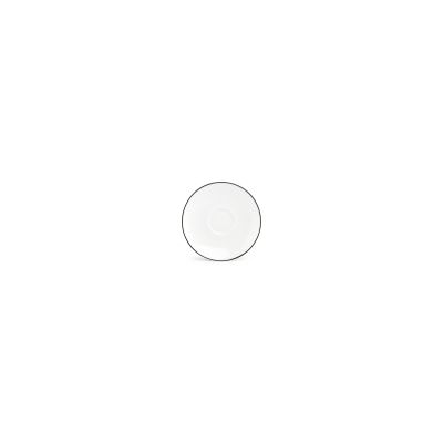 Mokkauntertasse 12,5cm black rim Basic White