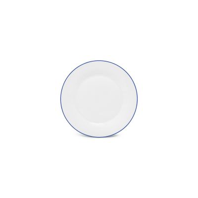 Plat bord 27cm blue rim Basic White