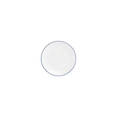 Assiette plate 20,5cm coupe blue rim Basic White