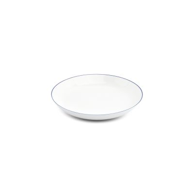 Deep plate 27xH4cm coupe blue rim Basic White