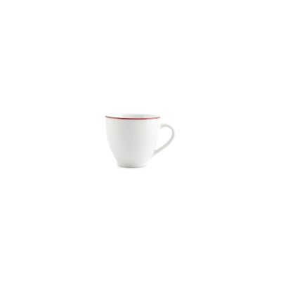 Tasse 20cl burgundy rim Basic White