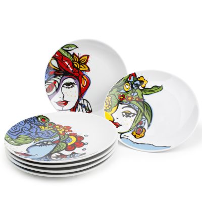 Assiette plate 20,5cm Josien Broeren - set/6