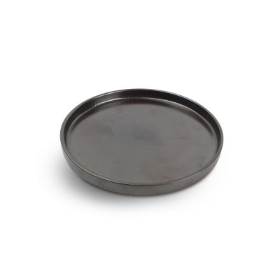 Assiette plate 20xH2cm black Verso