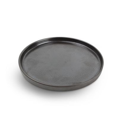 Assiette plate 24xH2cm black Verso