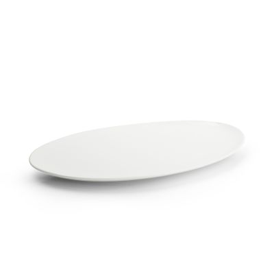 Plate 36x24,5cm white Perla