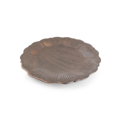 Assiette plate 29cm bronze Floret