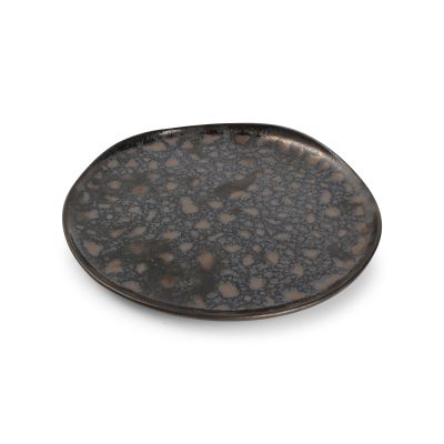 Plate 27cm gold flaked Nobile