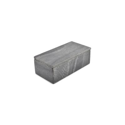 Serving box 20x10xH7cm marble black Pura