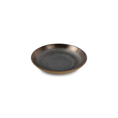 Deep plate 25xH5,5cm golden Ostra