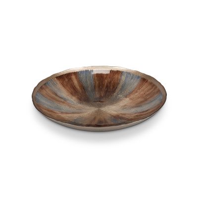 Sierschaal 40xH6,5cm glas autumn Cosmo