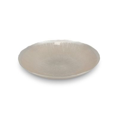 Sierschaal 40xH6,5cm glas pearl Cosmo