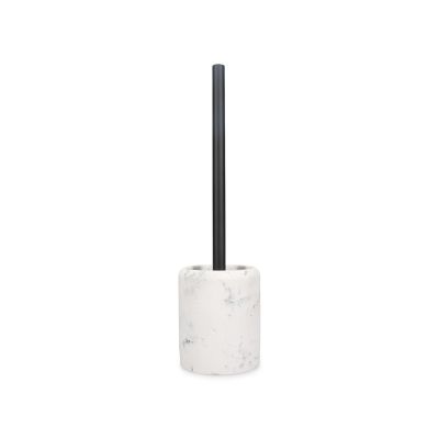 Toilet brush 9,5xH37cm with stand marble white Suds