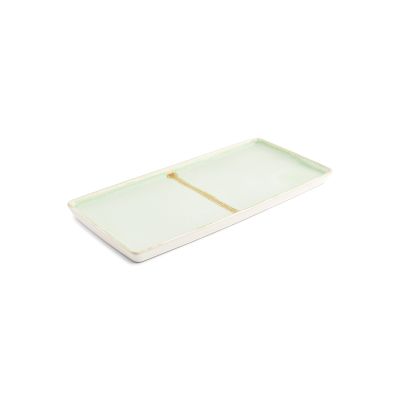 Serving dish 14x32cm green Flow