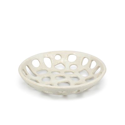 Decorative dish 32,5xH6cm beige Nomad