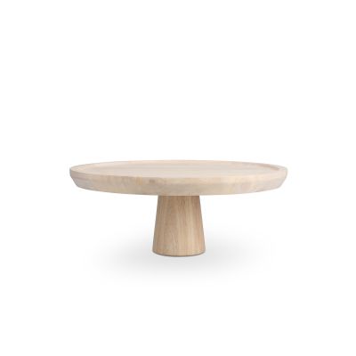 Plat à tarte sur pied 30xH12cm mango Rural
