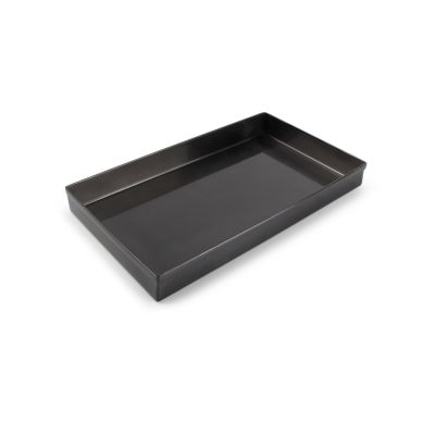 Plateau de stockage 28x16xH3cm brossé noir Vanity