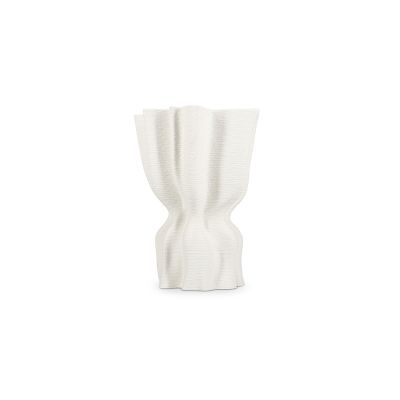 Vaas 22x17,5xH29cm draped white Vea