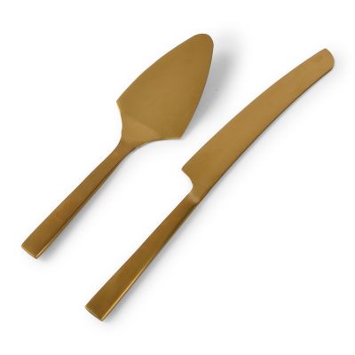 Pelle à tarte et couteau set or Equip