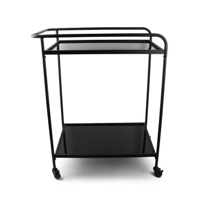 Chariot de service 66x40xH83,5cm 2couches noir Bar